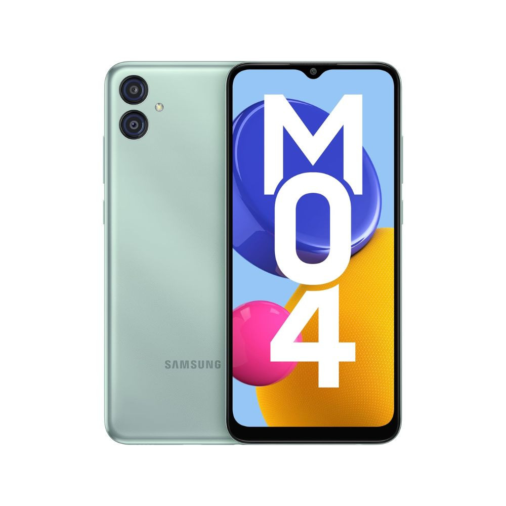 Samsung Galaxy M04 Light Green 4GB RAM 64GB Storage  Upto 8GB RAM with RAM Plus  MediaTek Helio P35 Octa-core Processor  5000 mAh Battery  13MP Dual Camera  Samsung Mobile