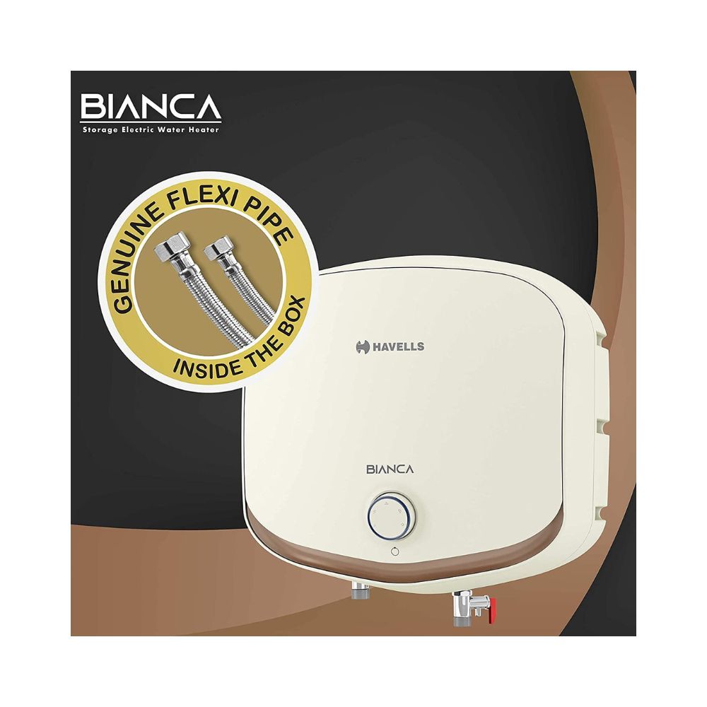 Havells Bianca 15-Litre Vertical Storage Water Heater Geyser Ivory 5 Star