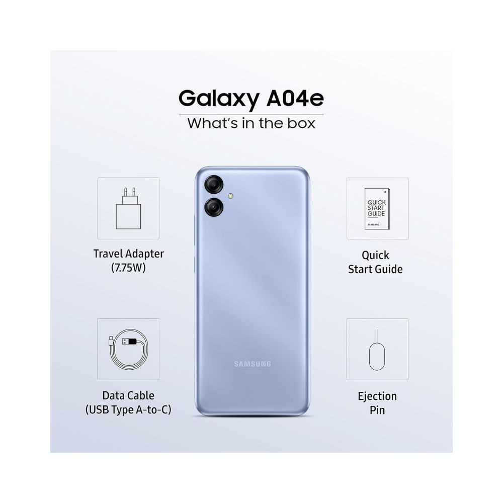 Samsung Galaxy A04e Light Blue 3GB RAM 64GB Storage Without Offer Samsung Mobile