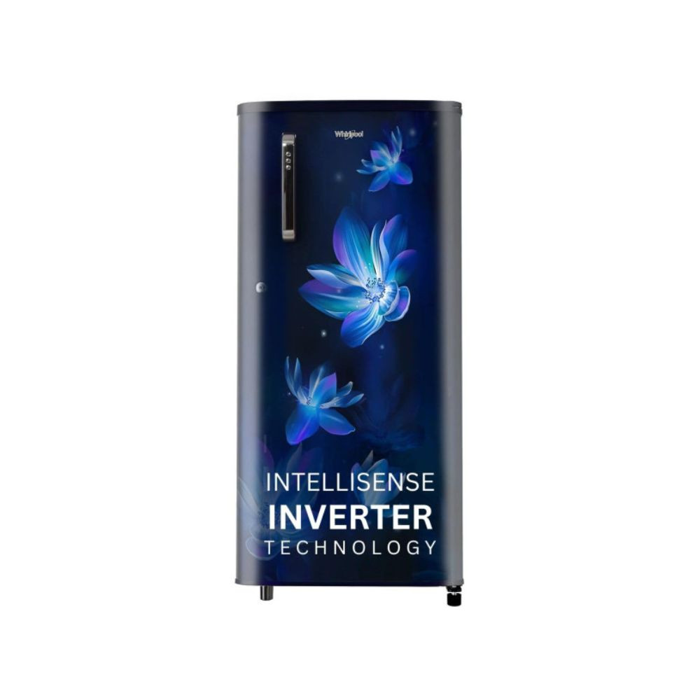 Whirlpool 184 L 4 Star Inverter Direct-Cool Single Door Refrigerator 205 WDE PRM 4SInv SAPPHIRE FLOWER RAIN-Z Blue 2023 Model