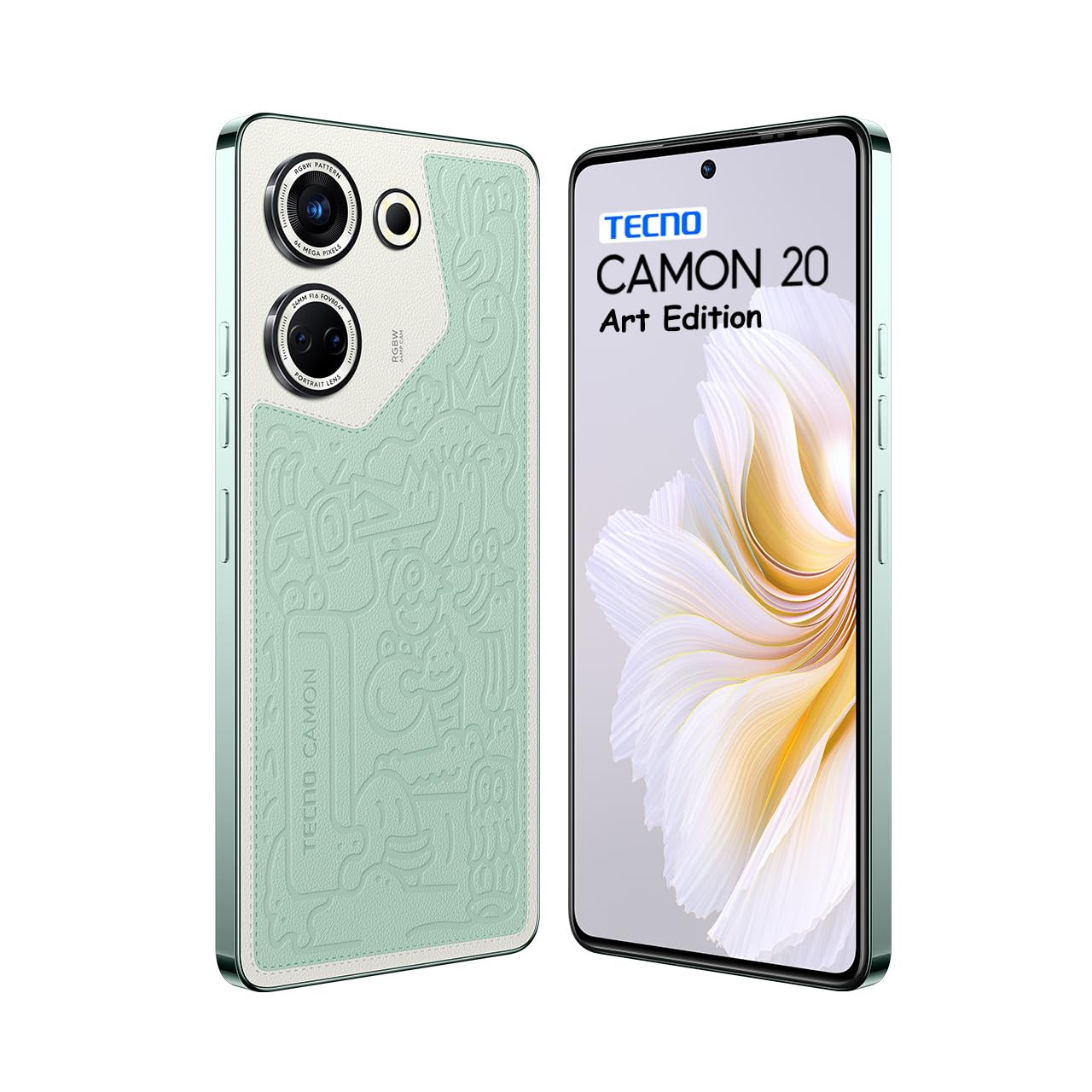 TECNO Camon 20 Art Edition 8GB RAM256GB Storage16GB Expandable RAM  64MP RGBW Rear Camera667 FHD Big AMOLED with in-Display Fingerprint Sensor