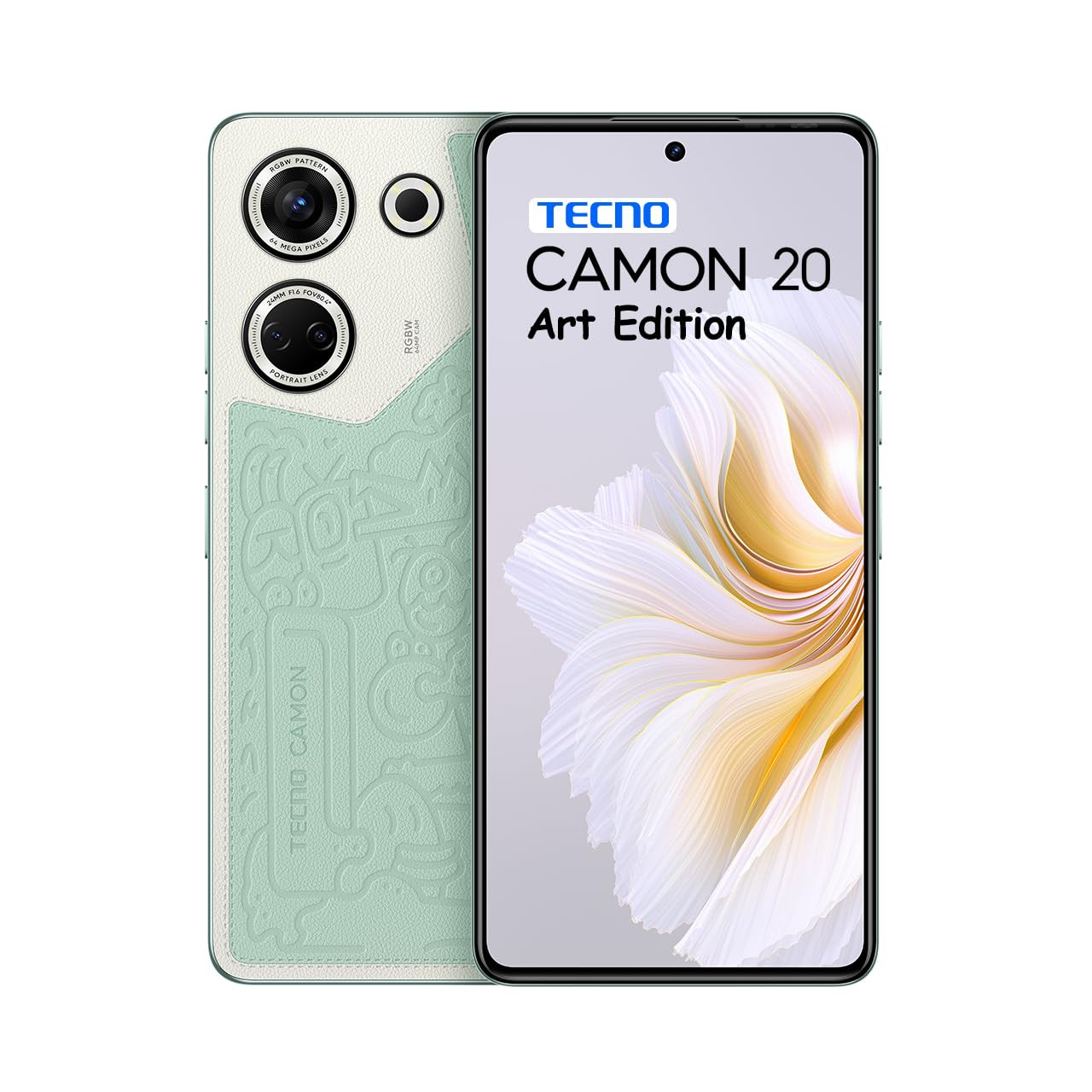 TECNO Camon 20 Art Edition 8GB RAM256GB Storage16GB Expandable RAM  64MP RGBW Rear Camera667 FHD Big AMOLED with in-Display Fingerprint Sensor