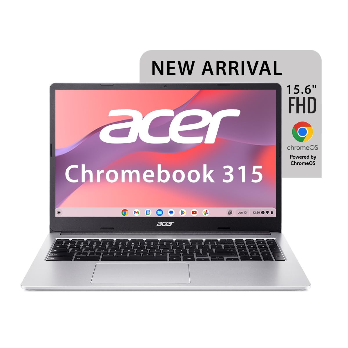 Acer Chromebook CB315-4H Intel Celeron N4500 Chrome OS8 GB RAM128 GBWiFi 6 396 cm 156 Full HD Silver 16 KG 3 Months Google One AI Premium Plan with Gemini Advanced  2TB Cloud Storage