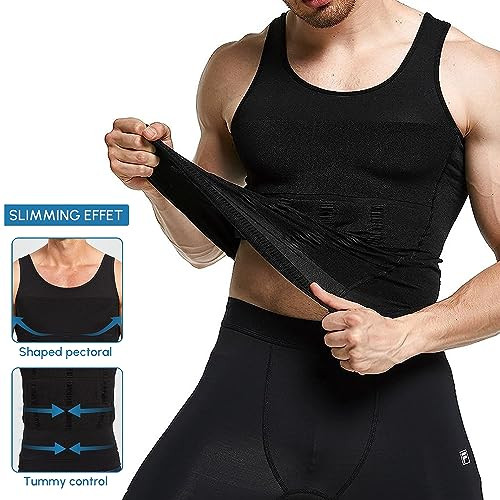 ADA® Premium Men's Compression Tank Top, Slimming Body Shaper Vest, Tummy  Control Undershirts for Men 