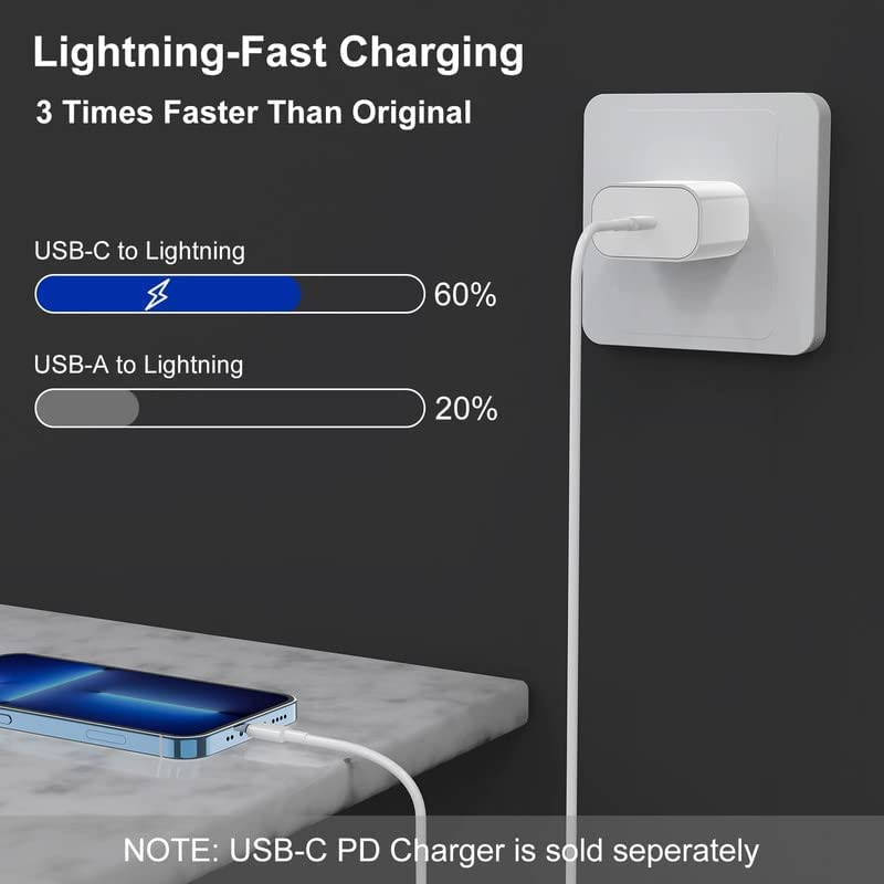 ALKIN USB C to Lightning Cable 1M Apple MFi Certified iPhone Fast Charger Cable USB-C Power Delivery Charging