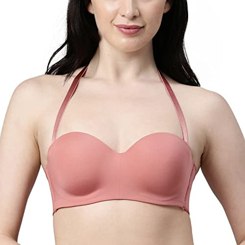CHILEELIFE Cotton Blend Casual Medium Coverage Non-Padded Wire Free Solid  Everyday Bra for Women (Maroon-White, 38A) (Pack of 2)