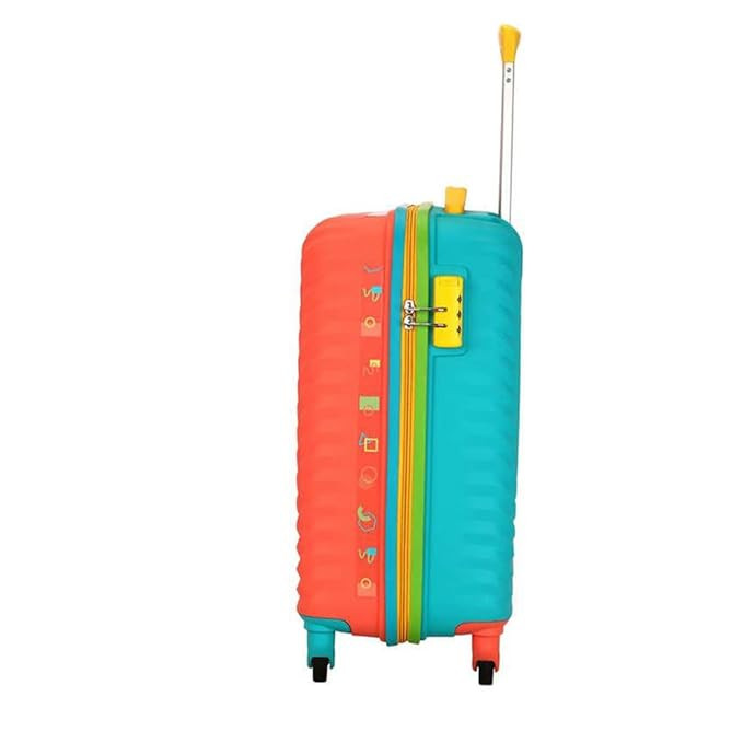 American Tourister AMT Splash SP66CM CoralTeal Multi Color Luggage with tie Down Strap and Complete Lining