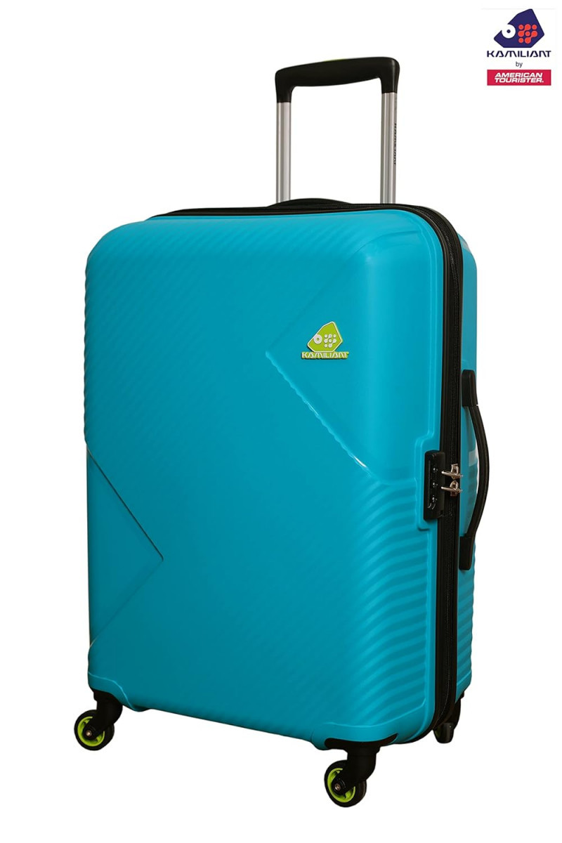 American Tourister Kamiliant Kam Zakk Secure Sp Polypropylene Hardsided Medium Check-In Luggage Coral Blue 68 Cm26 Inch Zakk Secure
