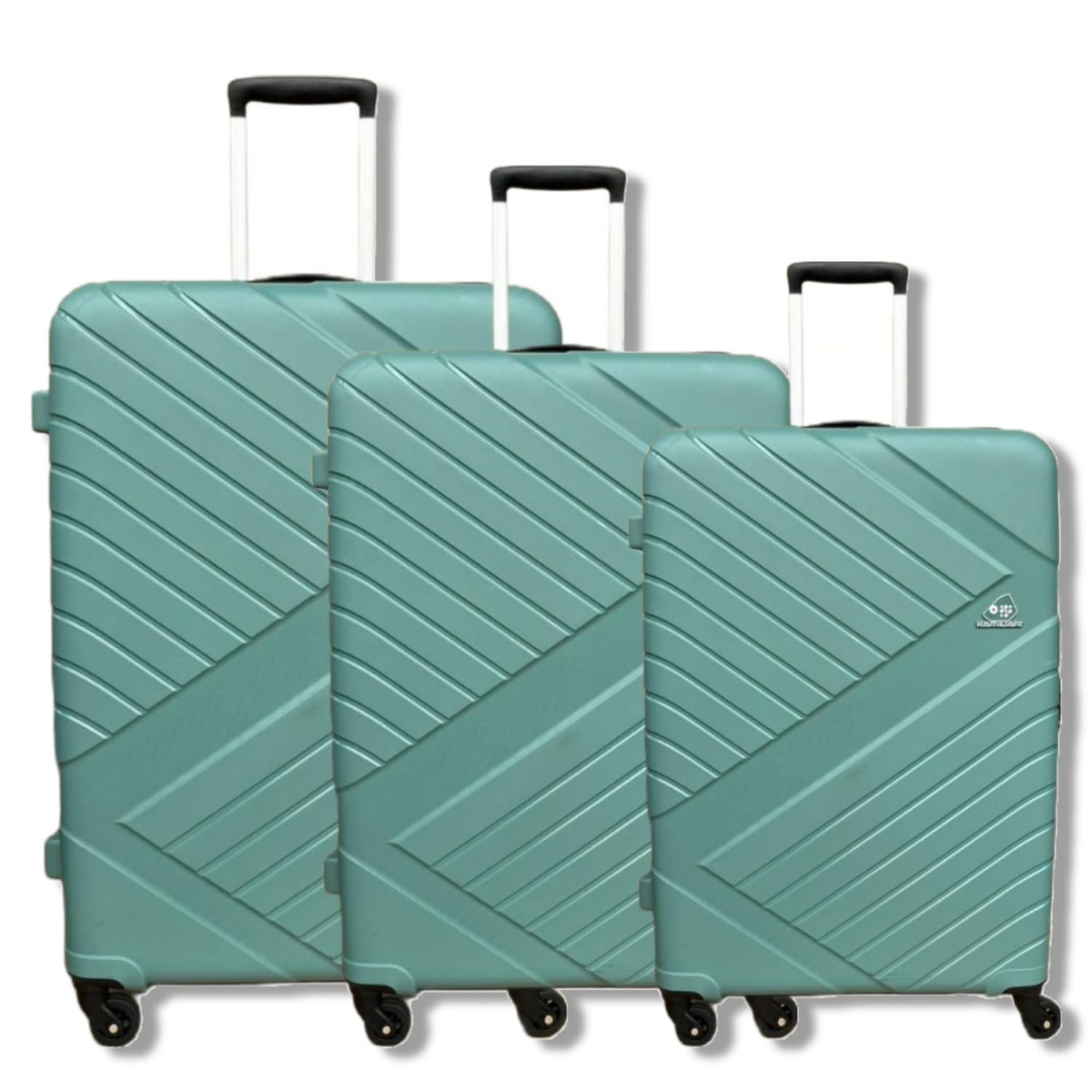 American Tourister Kamiliant Polypropylene Wayfarer Set of 3 Luggage Trolley Bags Suitcase Small Medium Large Green