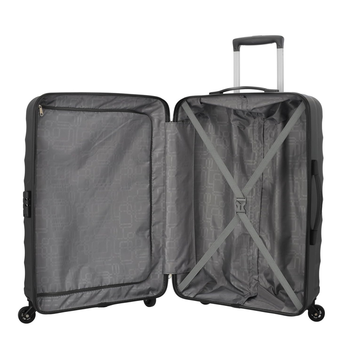 American Tourister Trolley Bag for Travel  Barcelona 69 Cms Polycarbonate Hardsided Medium Check-in Luggage Bag  Suitcase for Travel  Trolley Bag for Travelling Gunmetal