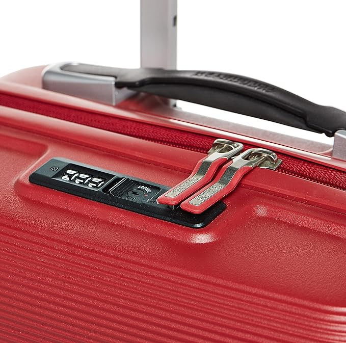 American Tourister Trolley Bag for Travel  LINEX 55 Cms Polypropylene Hardsided Small Cabin Luggage Bag  Suitcase for Travel  Trolley Bag for Travelling Red