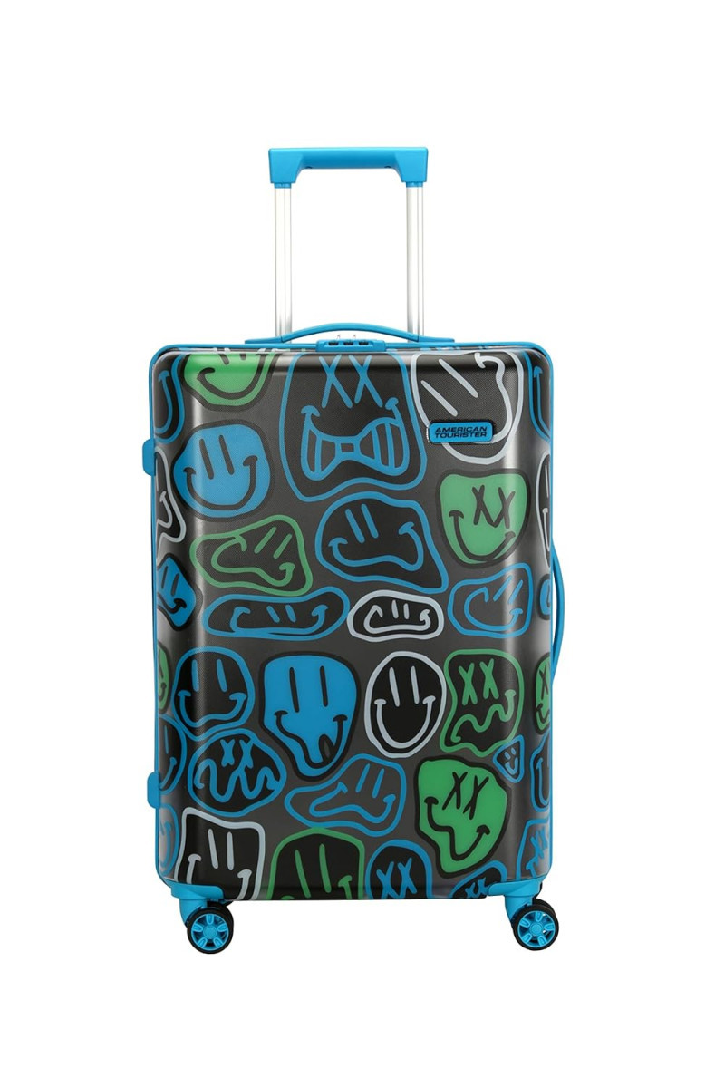 American Tourister Trolley Bag for Travel  Swag-ON 68 Cms Polycarbonate Hardsided Medium Check-in Luggage Bag  Suitcase for Travel  Trolley Bag for Travelling Multi