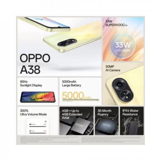 AMN OPPO A38 Glowing Black 128 GB 4 GB RAM