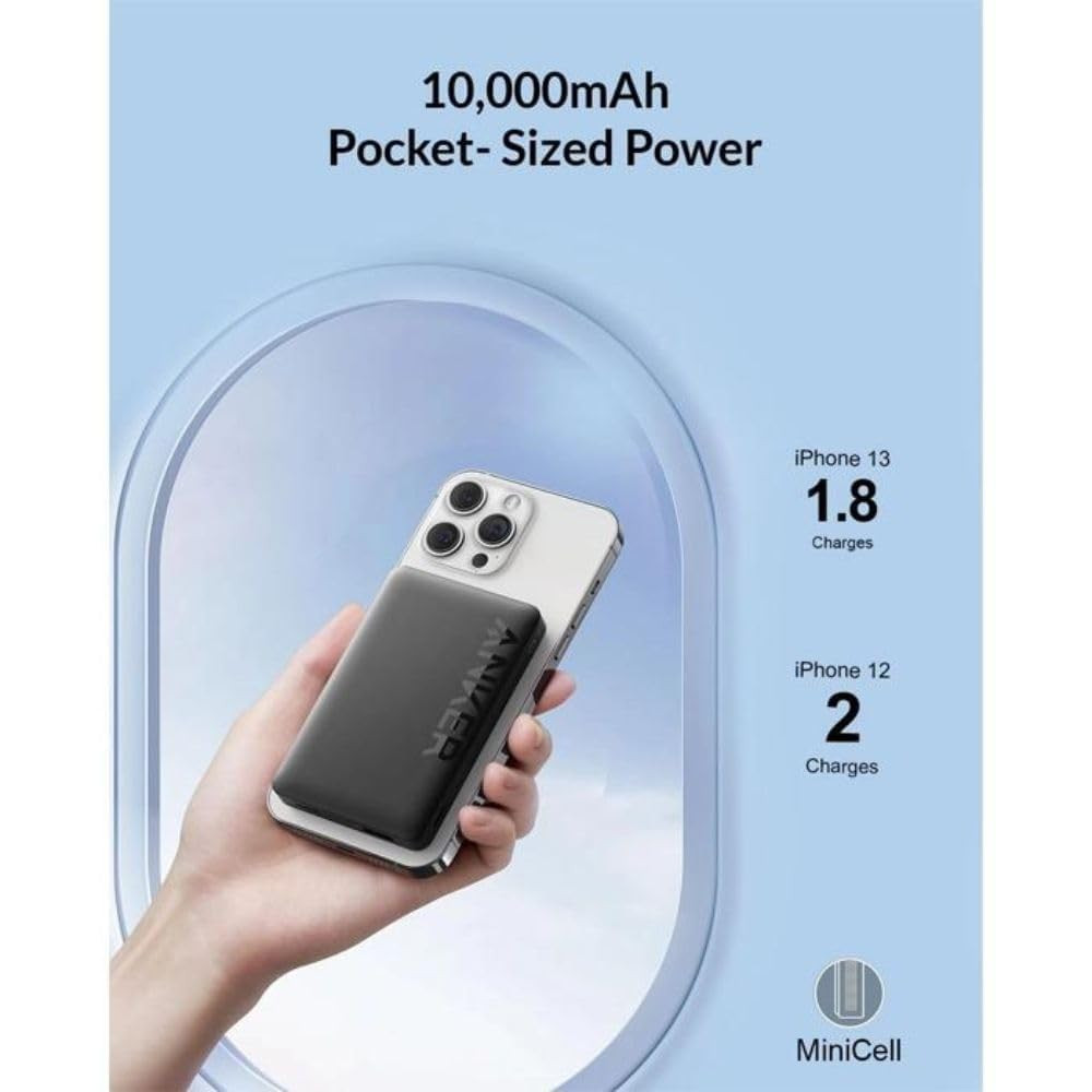 ANKER Apple Mfi Certified Magsafe Power Bank For Iphone 14 13 and 12 Series Maggo Portable 20W Super Fast Charging