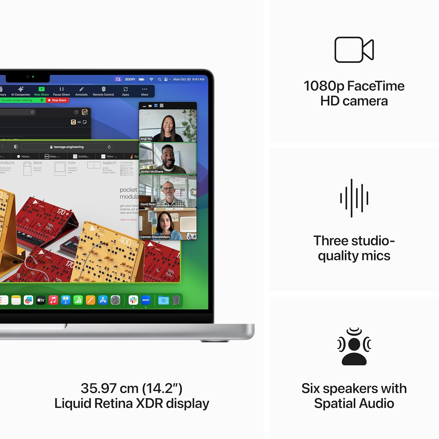 Apple 2023 MacBook Pro 14-inch Apple M3 Max chip with 14core CPU and 30core GPU 36GB Unified Memory 1TB - Silver