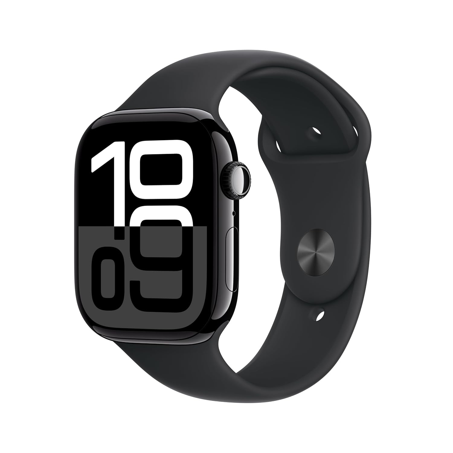 Apple Watch Series 10 GPS  Cellular 46 mm Smartwatch with Jet Black Aluminium Case with Black Sport Band- SM Fitness Tracker ECG App Always-On Retina Display Water Resistant