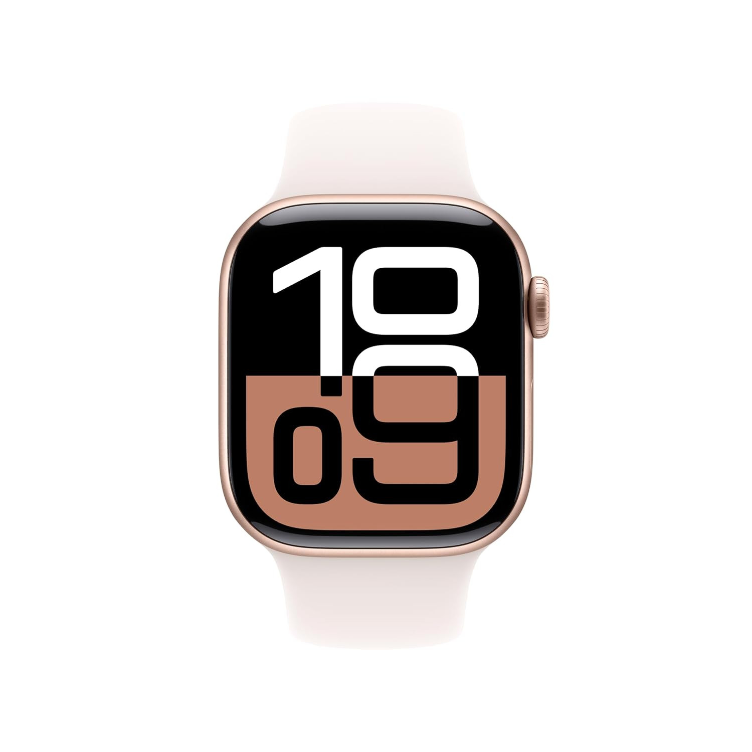 Apple Watch Series 10 GPS 42 mm Smartwatch with Rose Gold Aluminium Case with Light Blush Sport Band - ML Fitness Tracker ECG App Always-On Retina Display Water Resistant