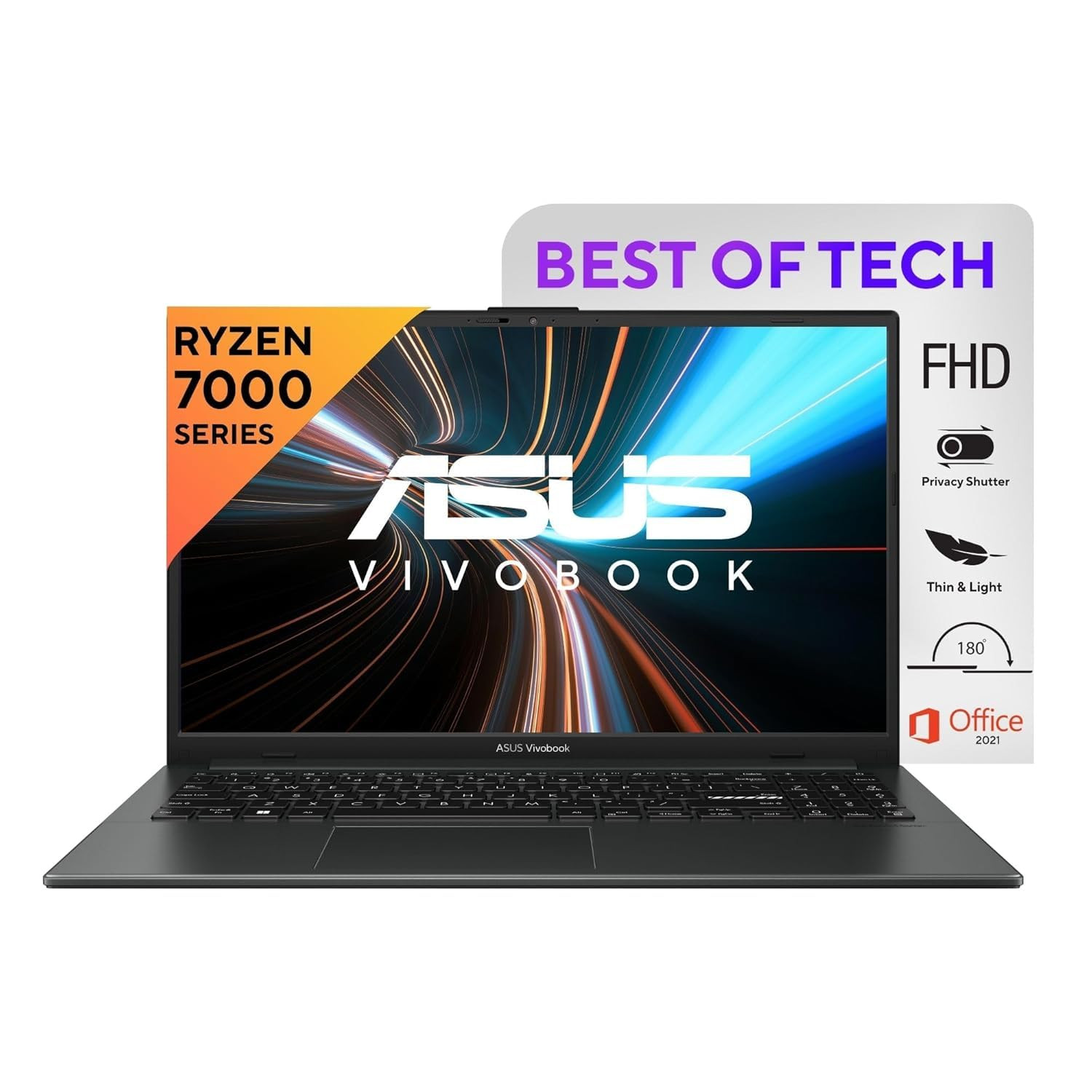 ASUS Vivobook Go 15 2023 AMD Ryzen 5 7520U 156 3962 cm FHD Thin  Light Laptop 16GB512GB SSDWindows 11Office 2021Alexa Built-inMixed Black163 kg E1504FA-NJ542WS