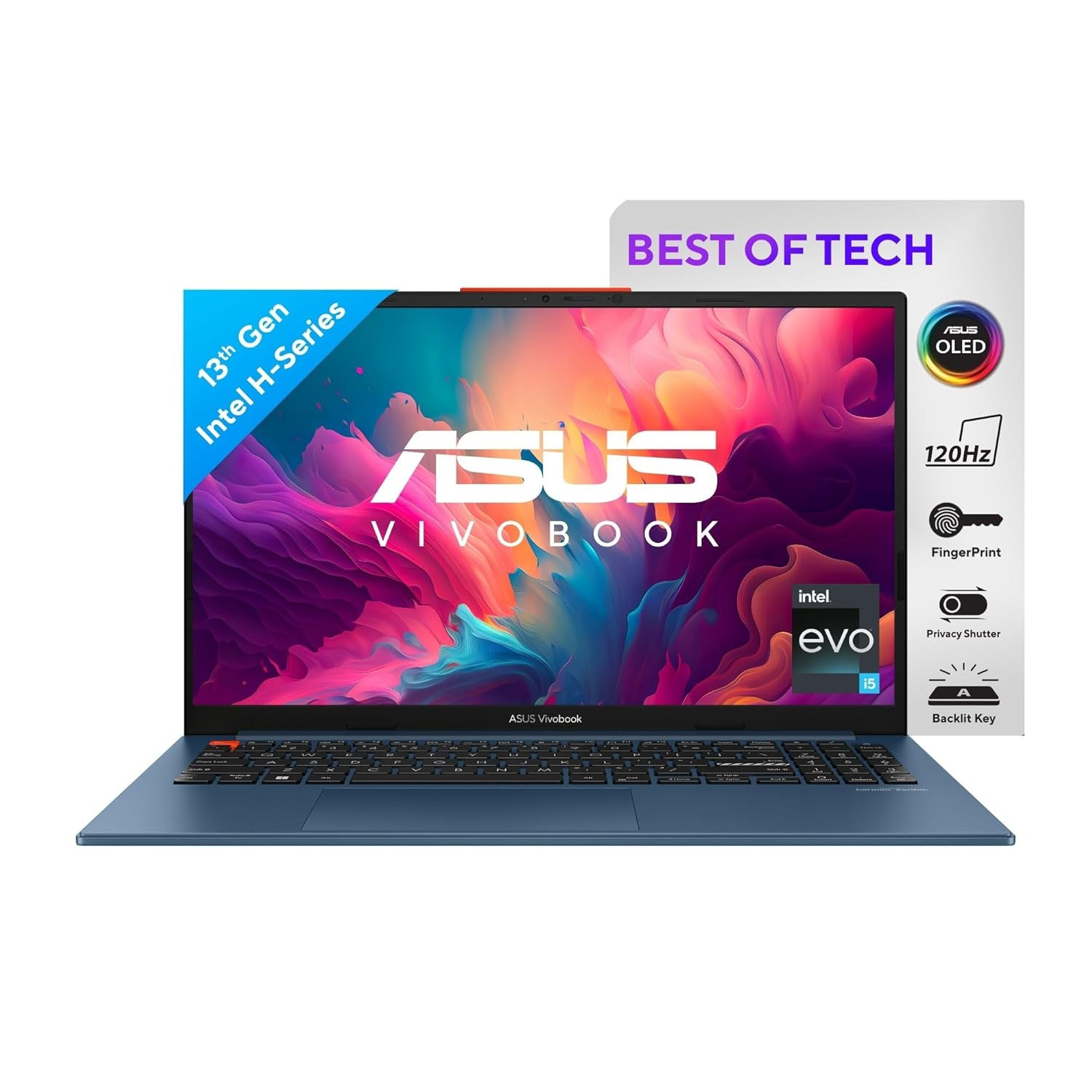 ASUS Vivobook S 15 OLED 2023 Intel Core EVO i5-13500H 13th Gen 156 3962 cm 28K 120Hz OLED Thin  Light Laptop 16GB512GB SSDIris XeWin 11Office 202175WHrBlue17 kg S5504VA-MA541WS