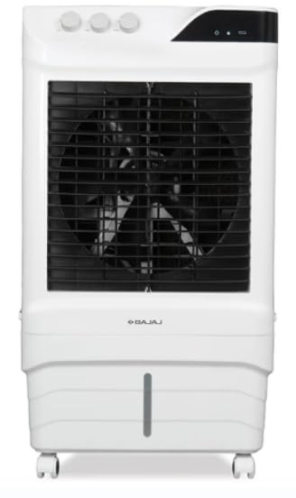 Bajaj Shield Series Elevate 65 Litre Personal Air Cooler for Home DuraTuff PRO Motor  DuraMarine PRO Pump  1 Year Warranty  Inverter Compatibility  Anti-Bacterial Hexacool Master White