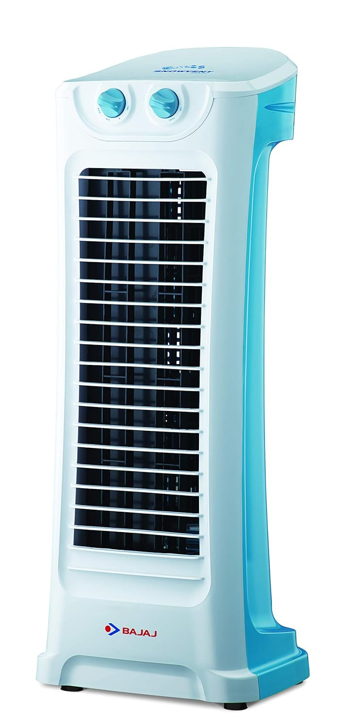 Bajaj Snowvent Tower Fan Portable Tower AC High Air Throw Swing Control 1200 mm Blades Lightweight Fan Blue-Turquoise Cooler for Home