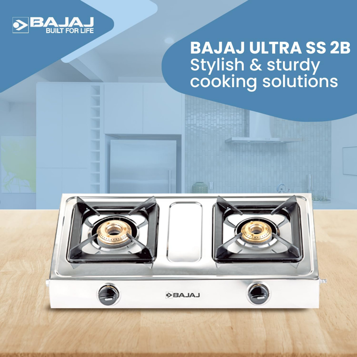 Bajaj Ultra Ss 2B Open Gas Stove Multicolored