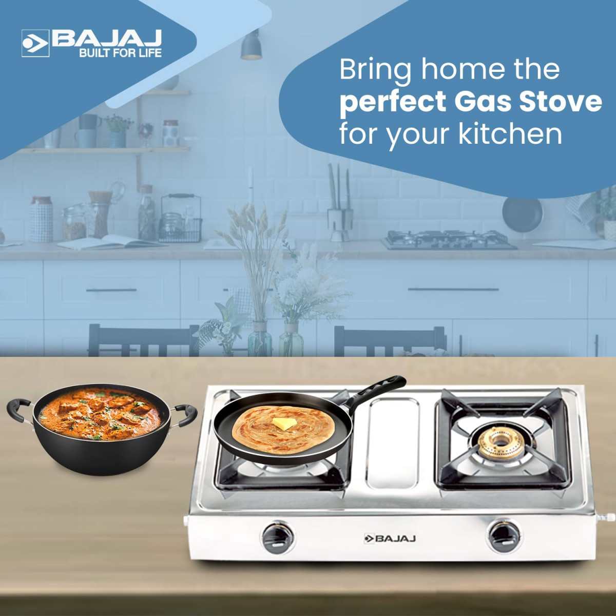 Bajaj Ultra Ss 2B Open Gas Stove Multicolored