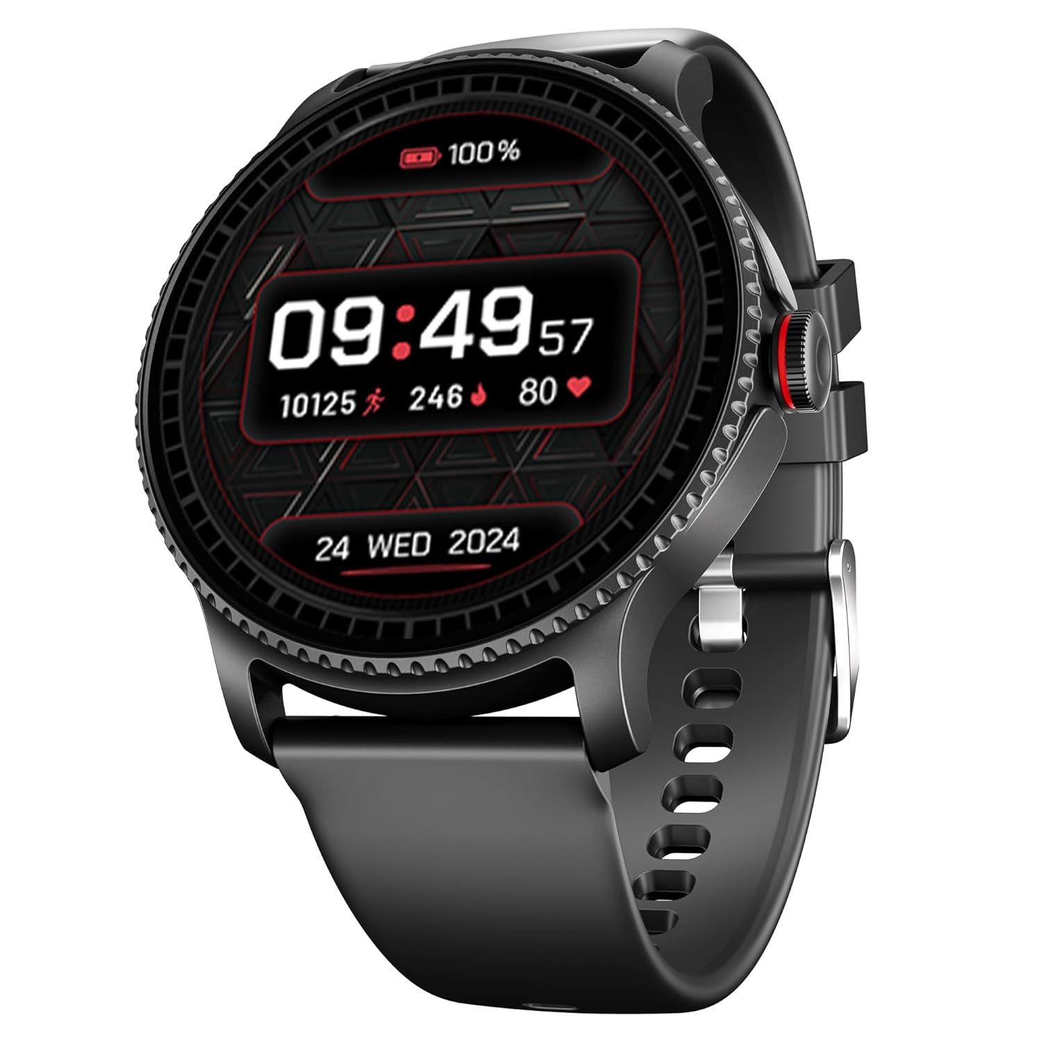 boAt Lunar Discovery w 139 35 cm HD Display Turn-by-Turn Navigation DIY Watch Face Studio Bluetooth Calling Emergency SOS QR Tray Smart Watch for Men  WomenActive Black