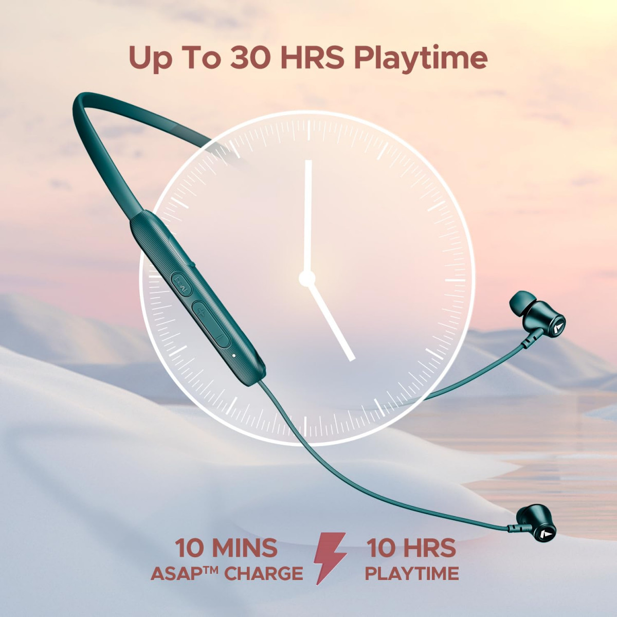 boAt Rockerz 245 V2 Pro Wireless in Ear Neckband with Up to 30 Hrs Playtime Enx Tech Asap Charge Beast Mode Dual Pairing Magnetic BudsUSB Type-C InterfaceIpx5Teal Green