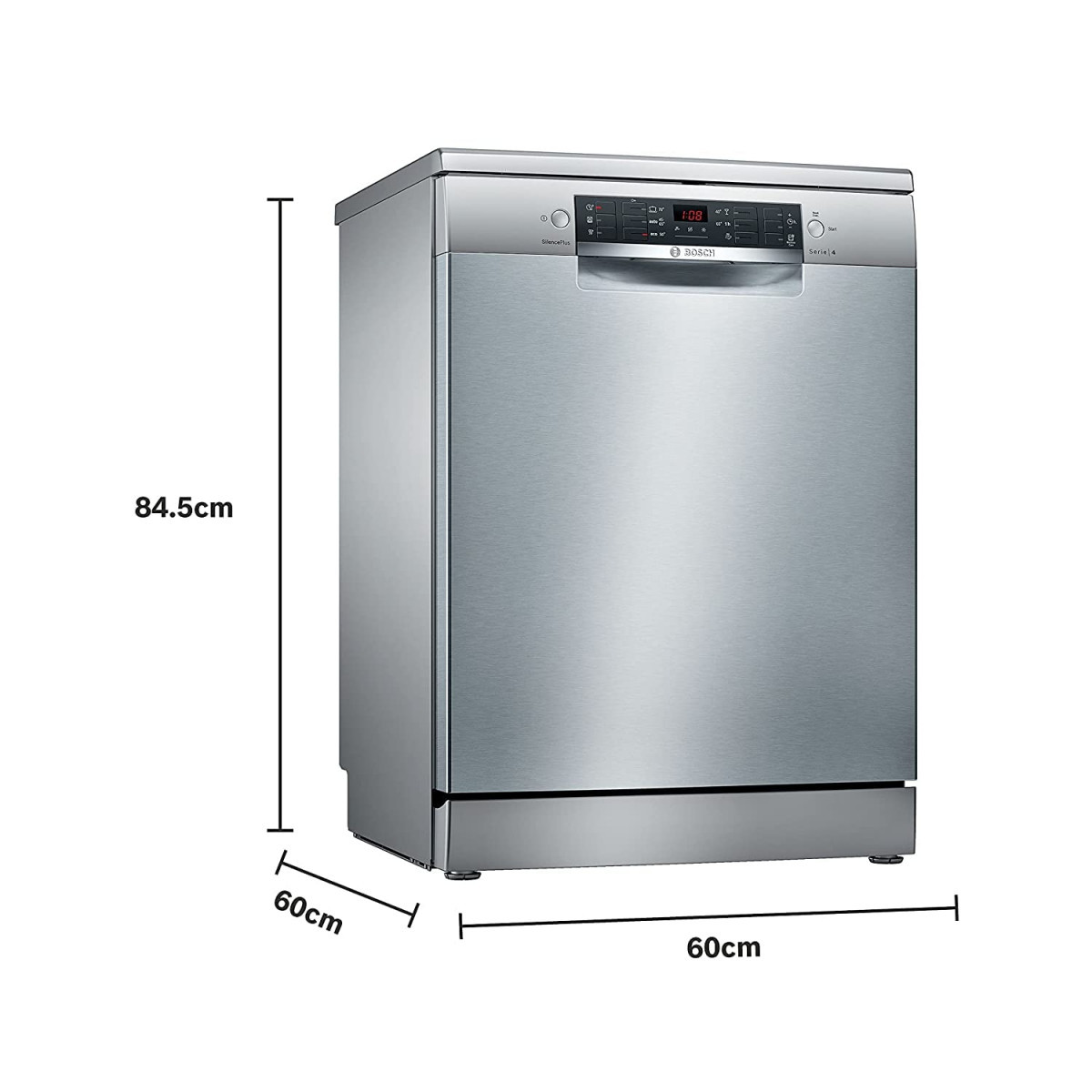 Bosch 14 Place Settings Dishwasher SMS46KI03I Silver Inox 60 cm