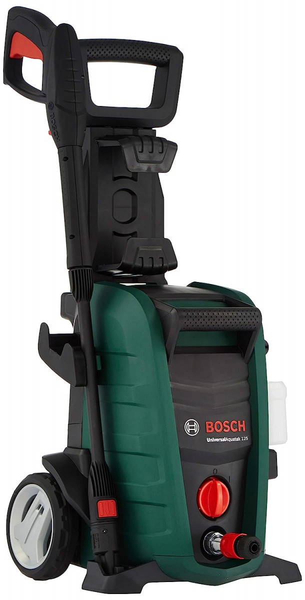 Bosch UniversalAquatak 125 Bar 1500W Electric High Pressure Washer Cleaner with High Pressure Gun Lance 5m Hose 3-in-1 Nozzle  Detergent Nozzle Self Priming Capable