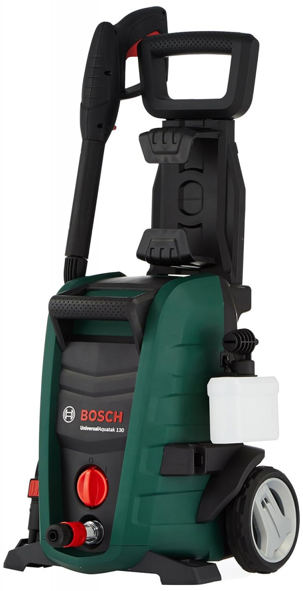 Bosch UniversalAquatak 130 Bar 1700W Electric High Pressure Washer Cleaner with High Pressure Gun Lance 6m Hose 3-in-1 Nozzle  Detergent Nozzle Self Priming Capable