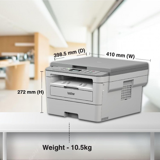 Brother DCP-B7500D Multi-Function Monochrome Laser Printer with Auto Duplex Printing Toner Box Technology Grey