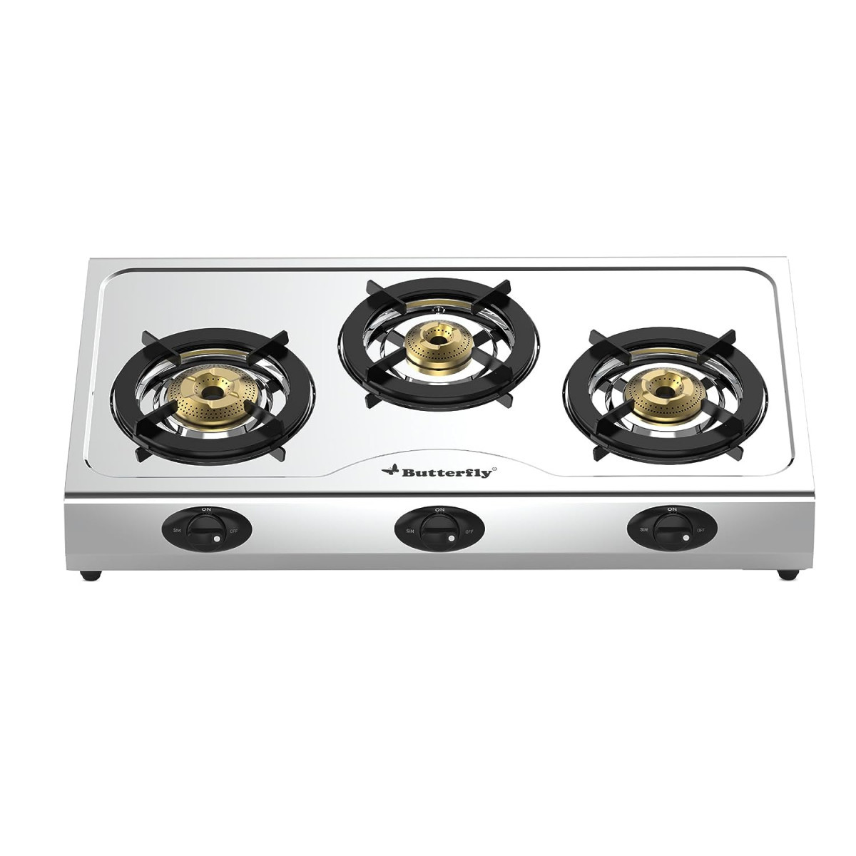 Butterfly Bolt 3B Stainless Steel Lpg Open Gas Stove Silver