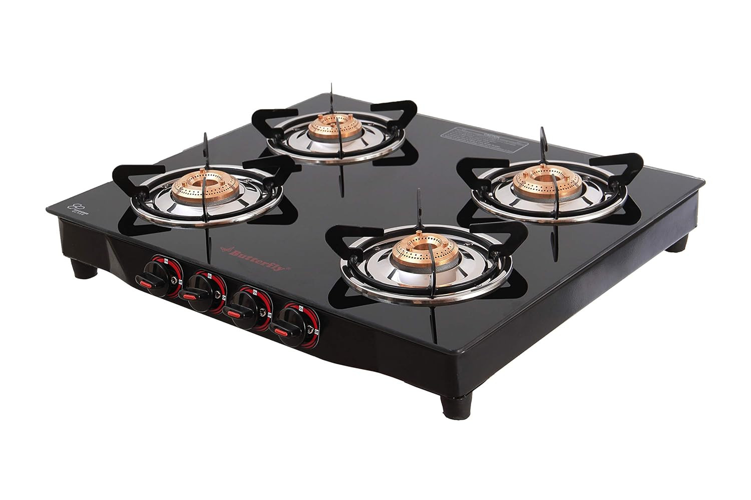 Butterfly Smart Glass 4 Burner Gas Stove Black Manual