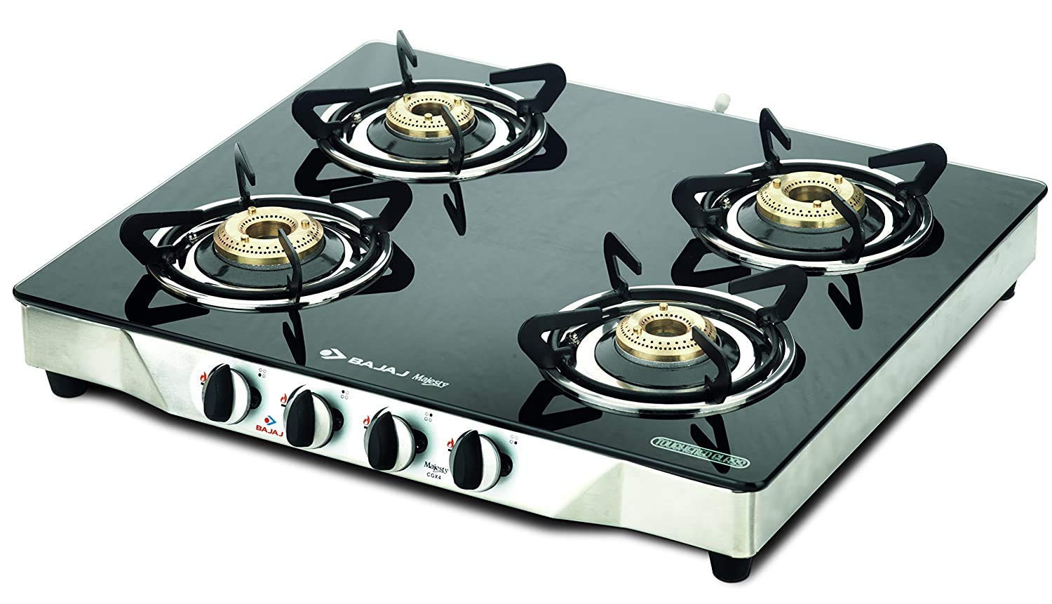 CGX4 SS GAS STOVE SS GLASS TOP 4 BURNER