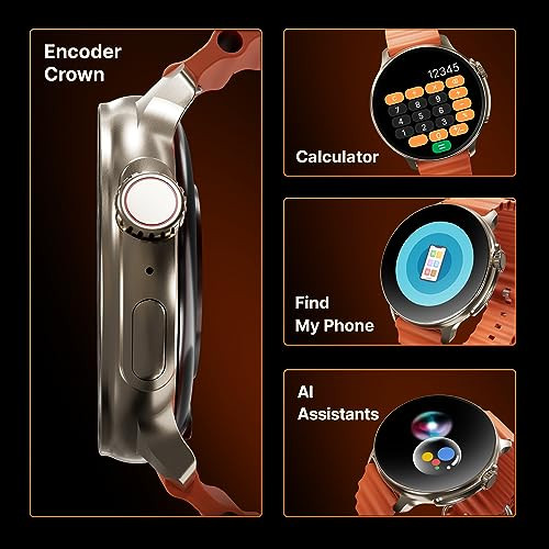 CrossBeats Aura Round 1.46 Super AMOLED Smart Watch, Always On, Advanced  AI ENC Bluetooth Calling, in-Built Games, Fast Charge, Rotating Crown, 123+  Sports Modes, 454 × 454 Pixel (Silver, Silver) : : Electronics