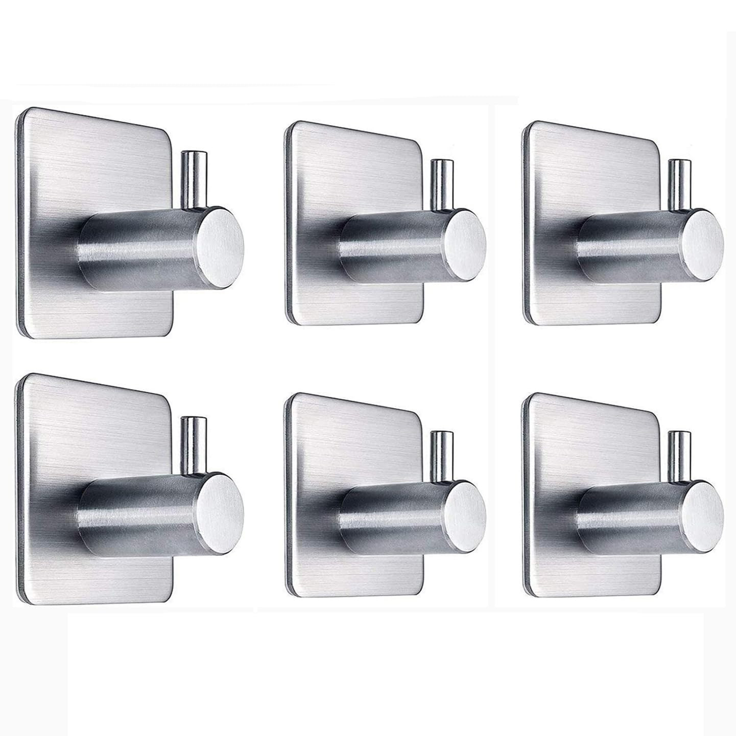 DClub Heavy Duty Adhesive Hooks Stick on Wall Hangers Strong Stainless  Steel Holder Self Adhesive Hooks