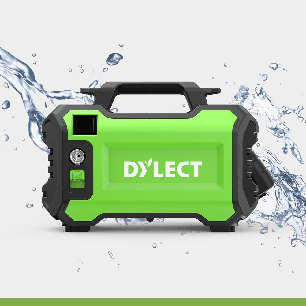 DYLECT Ultra Clean High Pressure Car Washer Pump 1400 Watts Motor 120 Bars Pressure 65LMin Flow Rate 5m Outlet Hose Portable for Bike and Home Cleaning Includes 11 Accessories