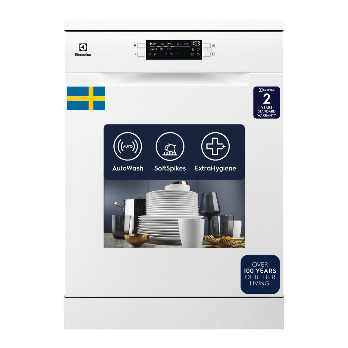 Electrolux 13 Place Settings Dishwasher Machine for Home Fully Automatic with AirDry In-Built Heater White