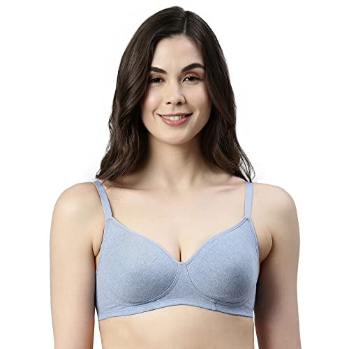 Enamor A039 Everyday stretchable cotton T-shirt Bra for women - Padded, non- wired & medium coverage