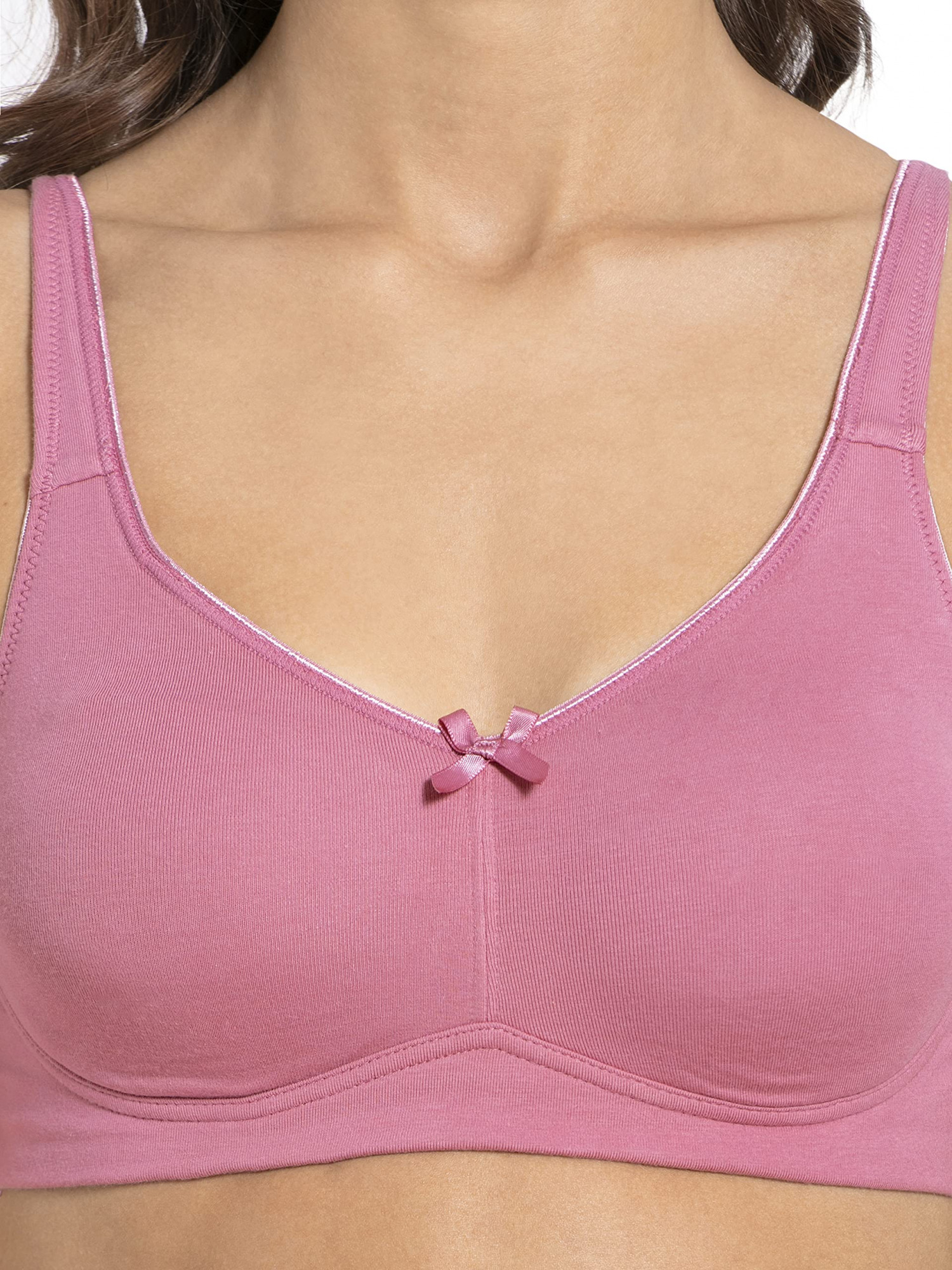 Enamor A039 Everyday stretchable cotton T-shirt Bra for women - Padded,  non-wired & medium coverage | Available in solids & prints(A039-Trailing