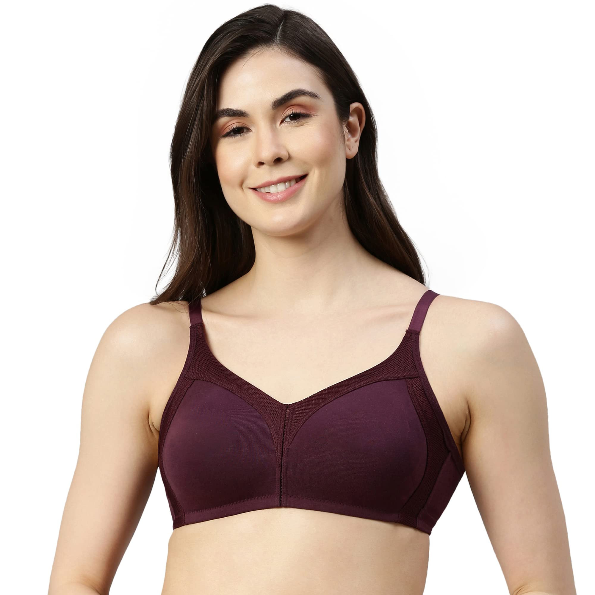Enamor Women's Contour Synthetic High Impected Padded Wire Free