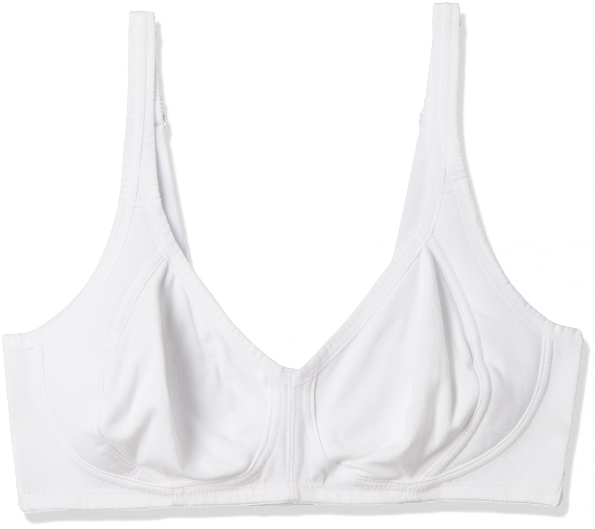 Woman's White The Padded stretch cotton bra
