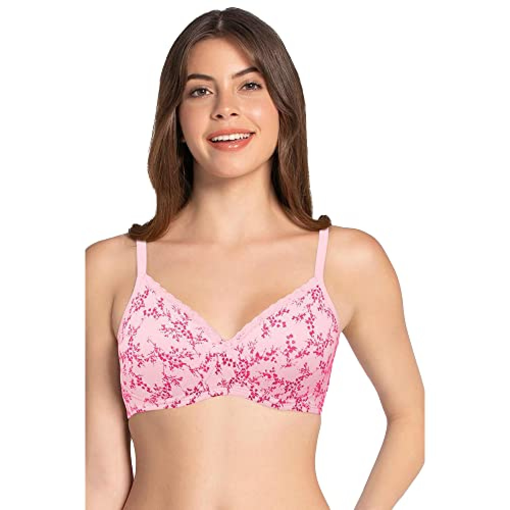 Buy Enamor Women's Contour Synthetic High Impected Padded Wire Free High  Coverage Sports Slip On Bra - SB11(SB11-Meida Pink-36B) at