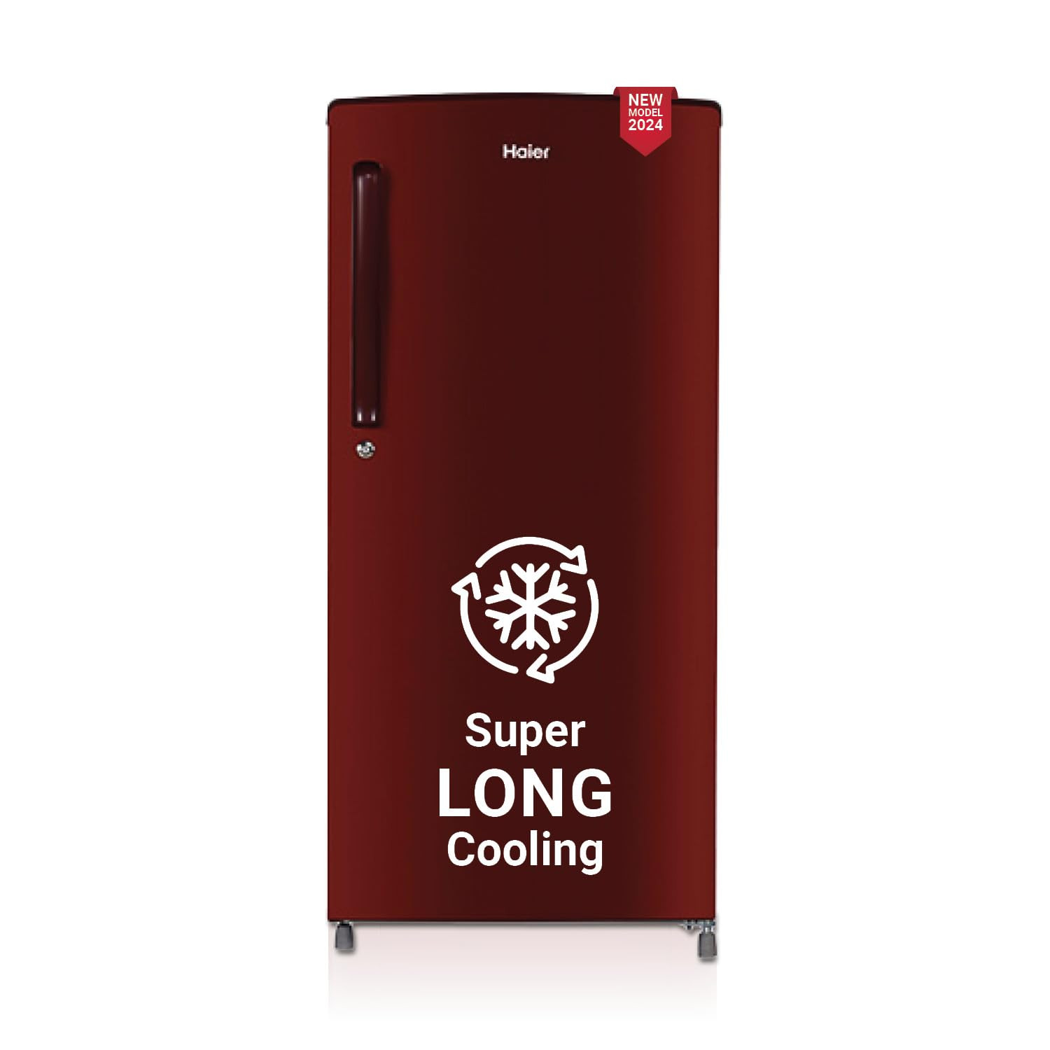 Haier 175 L 2 Star Direct-Cool Single Door Refrigerator HED-182RS-N Red Mono 2024 Model