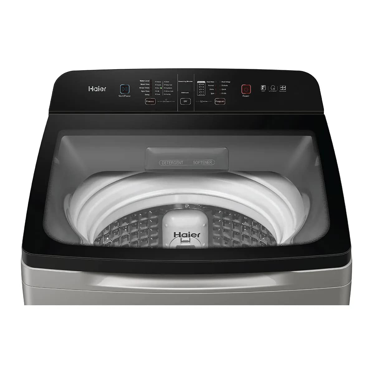 Haier 75 kg Back Panel Top Load Washing Machine with Inbuilt Heater HWM75-H678ES5 Silver Brown