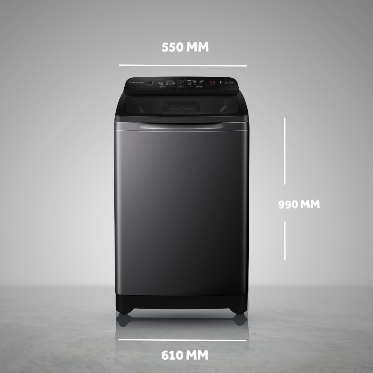 Haier 9 Kg 5 star Fully Automatic Top Loading Washing Machine HSW90-678ES8 Dark Jade Silver 2024 Anti Scaling Technology Oceanus Wave Drum Toughened Glass