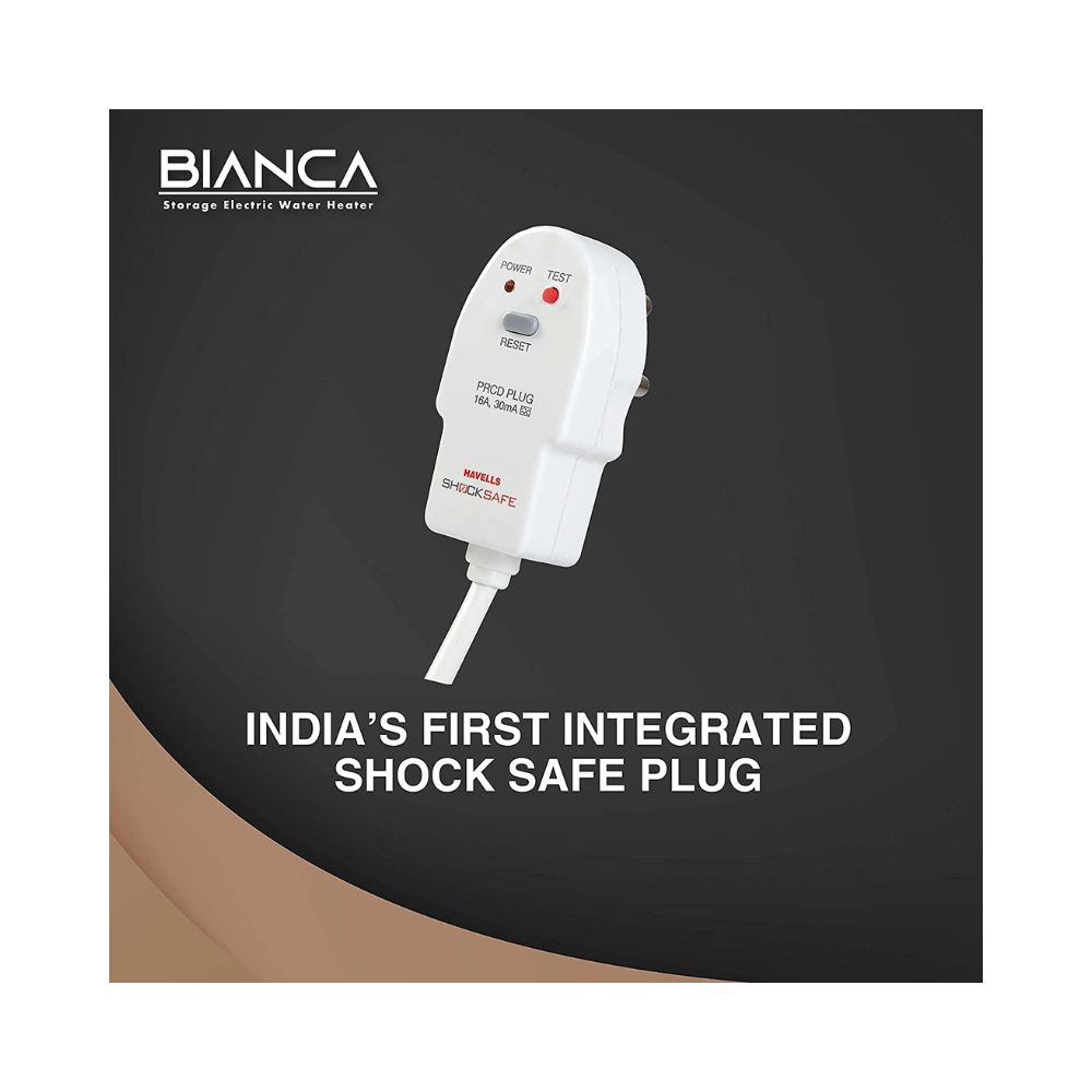 Havells Bianca 15-Litre Vertical Storage Water Heater Geyser Ivory 5 Star