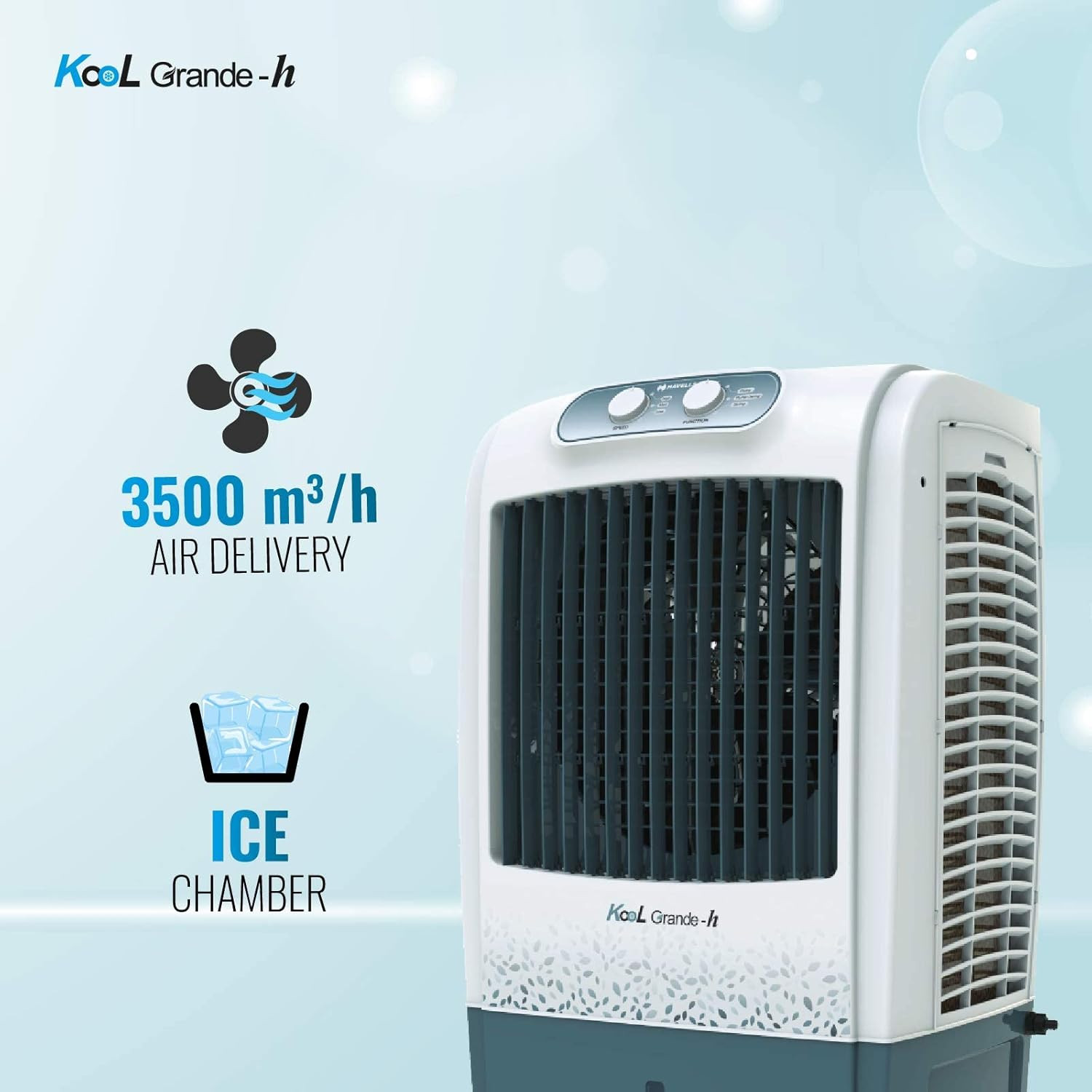 Havells Heavy Duty Grey Kool Grande H 85L Desert Air Cooler for home HAVELLS COOLER KOOL GRANDE 5S 85 LTR